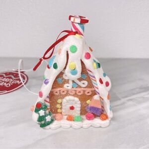 NEW Sugarplum Dreams Pastel Candy Gingerbread House Christmas‎ Tree Ornament